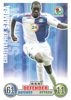 Christopher Samba Blackburn Rovers 2007/08 Topps Match Attax #51